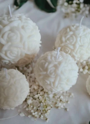 Handmade Rose Balls Candles, brand: Soya, condition: Very good, £10.00, £11.20 includes Buyer Protection