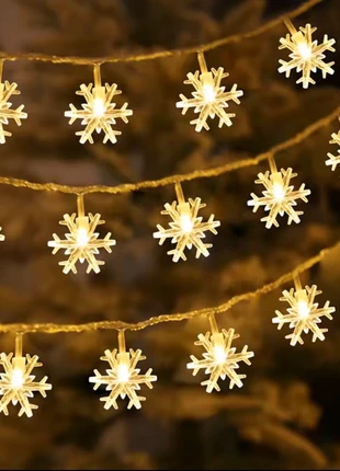 Guirlande lumineuse leds flocon de neige - Noël, condizioni: Nuovo con cartellino, €5.70, €6.69 include la Protezione acquisti