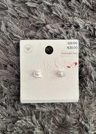 M&S fresh water pearl earrings, brand: Marks & Spencer, condition: New with tags, £8.00, £9.10 includes Buyer Protection