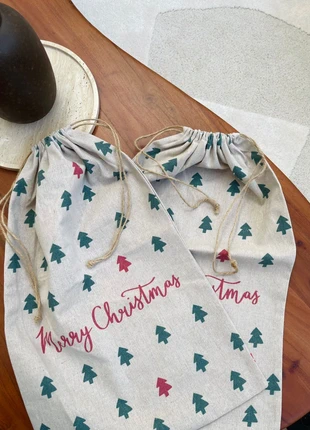 Duo de Petites Hottes de Noël ZARA Home – Tissu avec Corde en Jute, marque: Zara Home, état: Neuf sans étiquette, 13,00 €, 14,35 € Protection acheteurs incluse