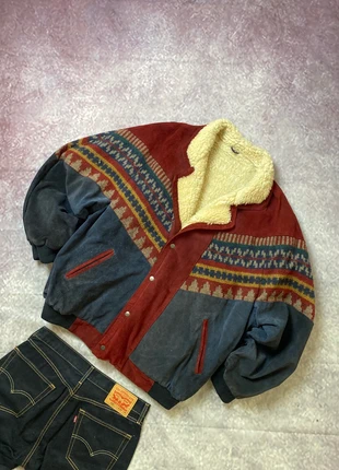 Bomber Jacket Limited Edition Retro Classic Old Cream Multicolor Retro 80's, marca: Vintage Dressing, estado: Muito bom, tamanho: XL, €160.00, €168.70 inclui Proteção do Comprador