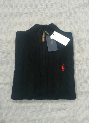 Jersey hombre cable knit 1/4 zip, marque: Ralph Lauren, état: Neuf avec étiquette, taille: L, 65,00 €, 68,95 € Protection acheteurs incluse