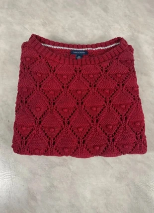 Pull Tommy Hilfiger femme – rouge brique ajouré – col rond – taille S Code 360, marque: Tommy Hilfiger, état: Très bon état, taille: S / 36 / 8, 24,00 €, 25,90 € Protection acheteurs (Pro) incluse