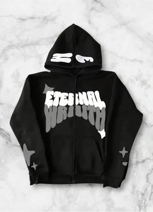 Veste à capuche noire graphique “Eternal Wraith” taille M style streetwear y2k vintage, marca: y2k, estado: Muy bueno, tamaño: M, 35,00 €, 37,45 € Protección al comprador Pro incluida