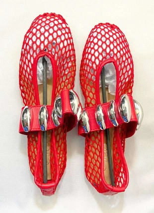 JOIA Paris - Ballerines plates avec bijoux - Rouge - Taille 36, marke: Joia, zustand: Neu, mit Etikett, größe: 36, 15,00 €, 16,45 € beinhaltet Vinted-Käuferschutz Pro