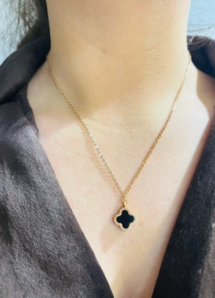 Collier trèfle double face acier inoxydable, marca: Argent, estado: Novo sem etiquetas, €10.00, €11.20 inclui Proteção do Comprador