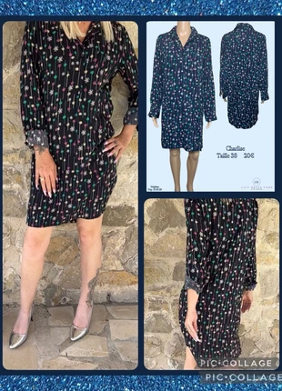 🩵 Robe chemise marine à imprimé fleuri multicolore – Charlise – Taille 38 SOLDÉ -60% 🩵, marke: Charlise, zustand: Sehr gut, größe: M / 38 / 10, 8,00 €, 9,10 € beinhaltet Vinted-Käuferschutz Pro