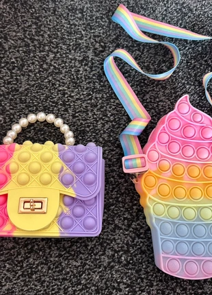 Rainbow pop-it silicone bags x2, brand: The Unbranded Brand, condition: Very good, size: One size, £5.00, £5.70 includes Buyer Protection