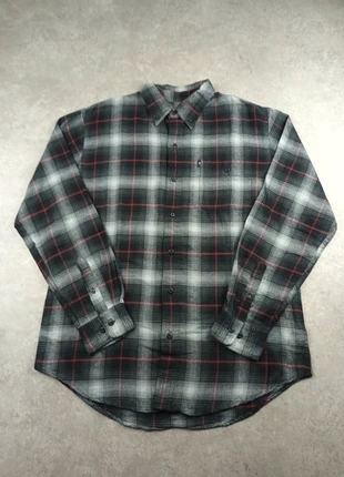 Chemise en flanelle à carreaux G.H Bass & Co. noir/gris/rouge vintage taille L homme, brand: Vintage Dressing, condition: Very good, size: L, €10.00, €11.20 includes Buyer Protection Pro