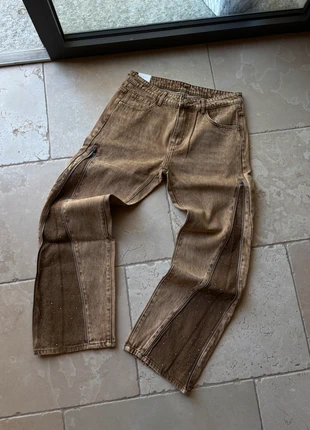Jeans Baggy Brown Glitter, brand: Vintage Dressing, condizioni: Nuovo senza cartellino, taglia: L, €39.99, €42.69 include la Protezione acquisti