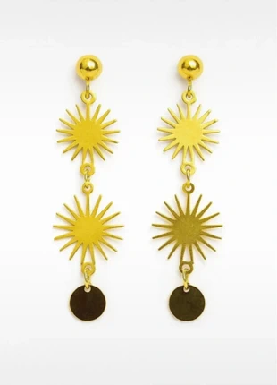 Boucles d’oreilles, femme dorée en acier inoxydable, condition: Very good, €10.00, €11.20 includes Buyer Protection