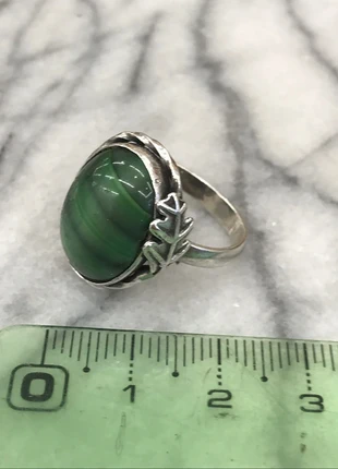 Bague vintage argent malachite, marke: sans marque, zustand: Sehr gut, größe: 54.3 mm / 17.3 mm Ø, 12,00 €, 13,30 € inklusive Vinted-Käuferschutz