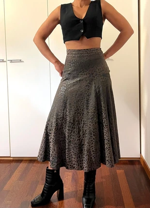 Animal print suede leather skirt., marke: Vintage Dressing, zustand: Sehr gut, größe: S / 36 / 8, 64,00 €, 67,90 € inklusive Vinted-Käuferschutz