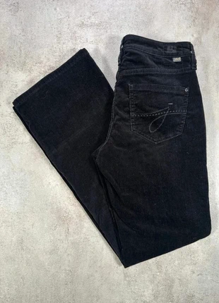 Jeans En Velours Côtelé / Corduroy jag noir denim stretch bootleg midrise taille 4P, brand: Vintage Dressing, condition: Very good, size: M / 38 / 10, €12.00, €13.30 includes Buyer Protection Pro