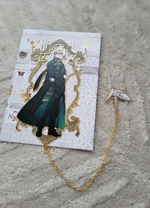 Marque page Harry Potter métal doré Drago Malfoy, merk: Harry Potter, staat: Nieuw met prijskaartje, € 10,00, € 11,20 inclusief Kopersbescherming