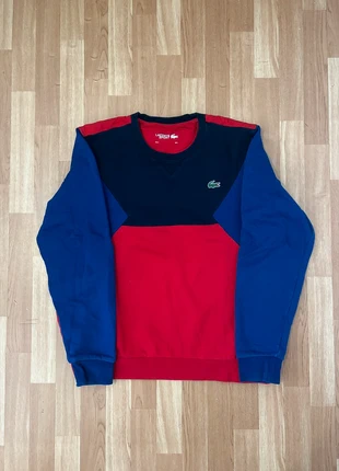 Sweat Lacoste Sport tricolore bleu marine/rouge/bleu – croco vert, taille L, brand: Lacoste, condition: Very good, size: L, €20.00, €21.70 includes Buyer Protection