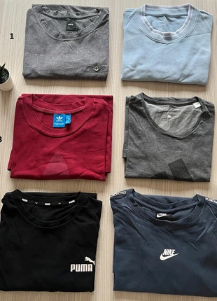 Lot 6 T-shirts Homme Sport/Casual M & L - Nike, Adidas, Puma, Brice, Celio, brand: adidas, condizioni: Buone, taglia: M, €25.00, €26.95 include la Protezione acquisti