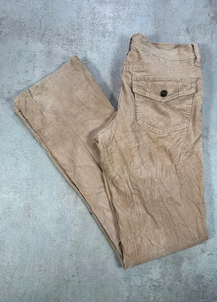 Pantalon Vintage En Velours Côtelé / Corduroy Old Navy beige texturé droit taille 0, marca: Vintage Dressing, estado: Muito bom, tamanho: M / 38 / 10, €14.00, €15.40 inclui Proteção do Comprador Pro