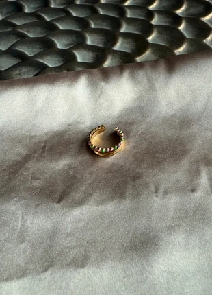 Stainless steel ring goud met multicolor – verstelbaar, nieuw, merk: By Jule Sieraden, staat: Nieuw met prijskaartje, maat: Aanpasbaar, € 7,50, € 8,58 inclusief Kopersbescherming Pro