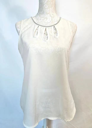 Débardeur blanc, marque: Mim, état: Très bon état, taille: S / 36 / 8, 2,00 €, 2,80 € Protection acheteurs (Pro) incluse