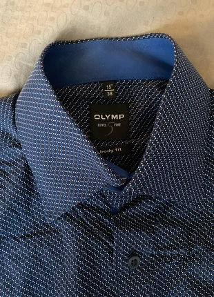 Chemise Olymp Level 5 taille 15 / 38cm motifs bleu et blanc, marca: Olymp, estado: Nuevo sin etiquetas, tamaño: 38, 12,00 €, 13,30 € Protección al comprador incluida