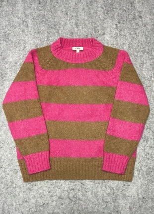 Pull à col rond COS en laine à rayure marron/rose - M, marque: COS, état: Très bon état, taille: M / 38 / 10, 69,90 €, 74,10 € Protection acheteurs incluse