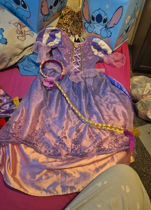 Rapunzel dress and headband, brand: George at ASDA, condition: Very good, size: 7 years / 122 cm, £4.00, £4.62 includes Buyer Protection
