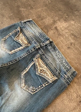 Vintage Y2K Flared Bootcut Jeans - Miss Me / True Religion / Rock Revival / Dolce & Gabbana Style, merk: Miss, staat: Heel goed, maat: M / 38 / 10, € 42,99, € 45,84 inclusief Kopersbescherming