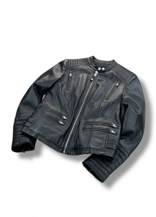 Veste en cuir noir Schott M femme biker vintage, merk: Schott, staat: Heel goed, maat: M / 38 / 10, € 49,90, € 53,10 inclusief Kopersbescherming