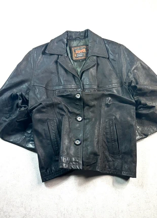 Veste en cuir noir vintage Skipper 90s - style rétro -taille XL, marque: Vintage Dressing, état: Très bon état, taille: XL, 29,95 €, 32,15 € Protection acheteurs incluse
