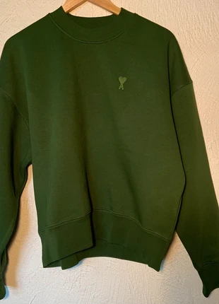 Sweat-shirt unisexe vert forêt Ami Alexandre Mattiussi, brand: Ami Paris, condizioni: Nuovo con cartellino, taglia: S / IT 40 / EU 36, €135.00, €142.45 include la Protezione acquisti