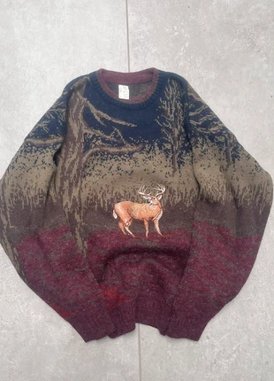 💥Rare Pull Oversize en Laine s vintage motif cerf 80s 90s y2k, marque: Vintage Dressing, état: Très bon état, taille: M, 59,00 €, 62,65 € Protection acheteurs incluse
