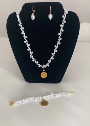 Ensemble de collier et bracelet, marque: Fait Main, état: Neuf avec étiquette, 40,00 €, 42,70 € Protection acheteurs incluse