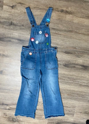 Superbe salopette en jean avec badges, brand: Vintage, condition: Satisfactory, size: S / 36 / 8, €5.00, €5.95 includes Buyer Protection