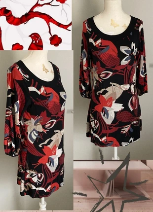 🟣 Tunique motif floral et graphique - Marks & Spencer - Taille 38, marque: Marks & Spencer, état: Très bon état, taille: M / 38 / 10, 15,00 €, 16,45 € Protection acheteurs incluse