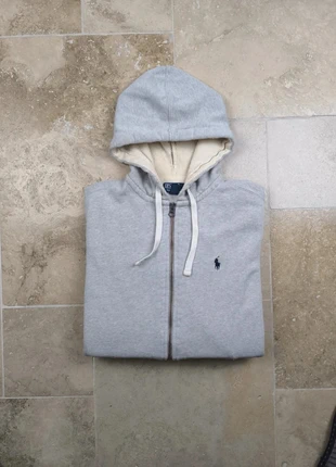 Sweat a capuche full zip Ralph Lauren - Homme M - gris logo marine, marque: Ralph Lauren, état: Satisfaisant, taille: M, 34,00 €, 36,40 € Protection acheteurs (Pro) incluse