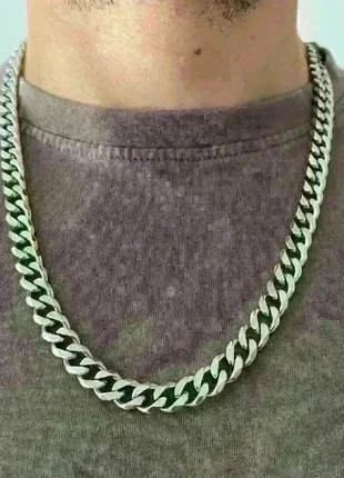 Collier homme en acier inoxydable, collier chaîne cubaine 10mm, cadeau pour homme, condition: Very good, €14.00, €15.40 includes Buyer Protection Pro