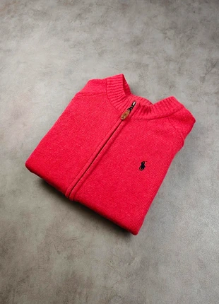 Sweat Zip Ralph Lauren | M | gilet cardigan rouge logo brodé noir, brand: Ralph Lauren, condition: Very good, size: M, €45.00, €47.95 includes Buyer Protection