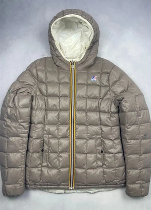 Doudoune K-Way capuche double reverse polaire marron blanc Bon état femme Taille S/36 Hiver, brand: K-Way, condition: Good, size: S / 36 / 8, €50.00, €53.20 includes Buyer Protection Pro