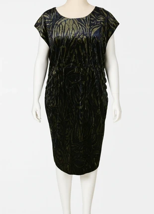 Yesta velvet print jurk – maat 48 (nieuw met kaartje), merk: Yesta, staat: Nieuw met prijskaartje, maat: 4XL / 48 / 20, € 20,00, € 21,70 inclusief Kopersbescherming