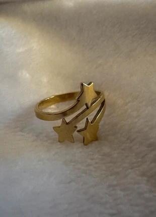 Bague Dorée Motif 3 Étoiles / Céleste - Acier Inoxydable, état: Neuf sans étiquette, taille: 18,1 mm, 8,00 €, 9,10 € Protection acheteurs incluse