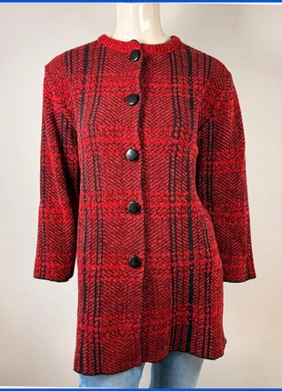 Red vintage checkered cardigan for women, chic French style, marke: Vintage Dressing, zustand: Gut, größe: M / 38 / 10, 17,90 €, 19,50 € inklusive Vinted-Käuferschutz