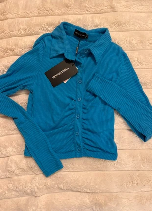 Long sleeve fitted shirt, brand: PrettyLittleThing, condition: New with tags, size: M / 10, £6.00, £7.00 includes Buyer Protection