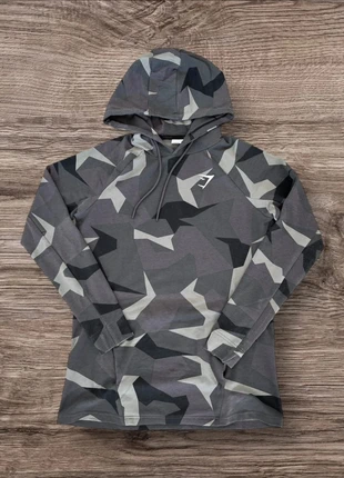 Sweat à capuche Gymshark Treillis Gris - Très bon état - Taille S, marke: Gymshark, zustand: Sehr gut, größe: S, 15,99 €, 17,49 € beinhaltet Vinted-Käuferschutz Pro