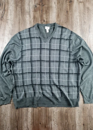 Pull vintage col V gris à carreaux Dockers taille XL, brand: Vintage Dressing, condition: Very good, size: XL, €10.00, €11.20 includes Buyer Protection Pro