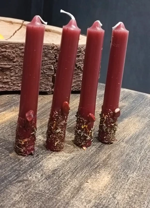 4 bougies force courage Mars jaspe rouge, état: Très bon état, 12,00 €, 13,30 € Protection acheteurs incluse