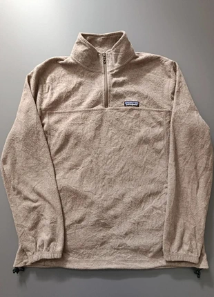 Veste polaire 1/4 zip Demi zip col camionneur Patagonia beige logo brodé Taille M, brand: Patagonia, condition: Very good, size: M, €55.00, €58.45 includes Buyer Protection