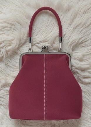 Sac à main femme – Simili daim bordeau – Sangles amovibles – Style vintage & minimaliste, brand: Vintage Chic, condition: Very good, €18.00, €19.60 includes Buyer Protection Pro