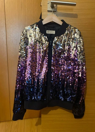 Shining bomber jacket 9-10y, marque: H&M, état: Très bon état, taille: 10 ans / 140 cm, 7,50 €, 8,58 € Protection acheteurs incluse