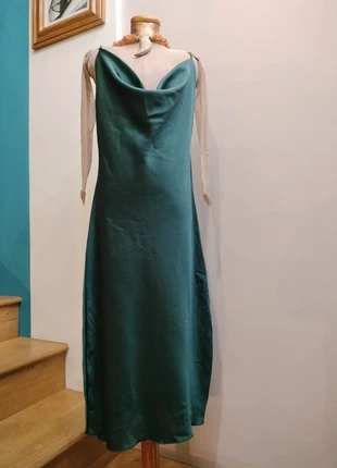 Abito sottoveste verde smeraldo – elegante raffinato e sensuale, marca: NABILA, estado: Novo com etiquetas, tamanho: M / 38 / 10, €18.50, €20.13 inclui Proteção do Comprador